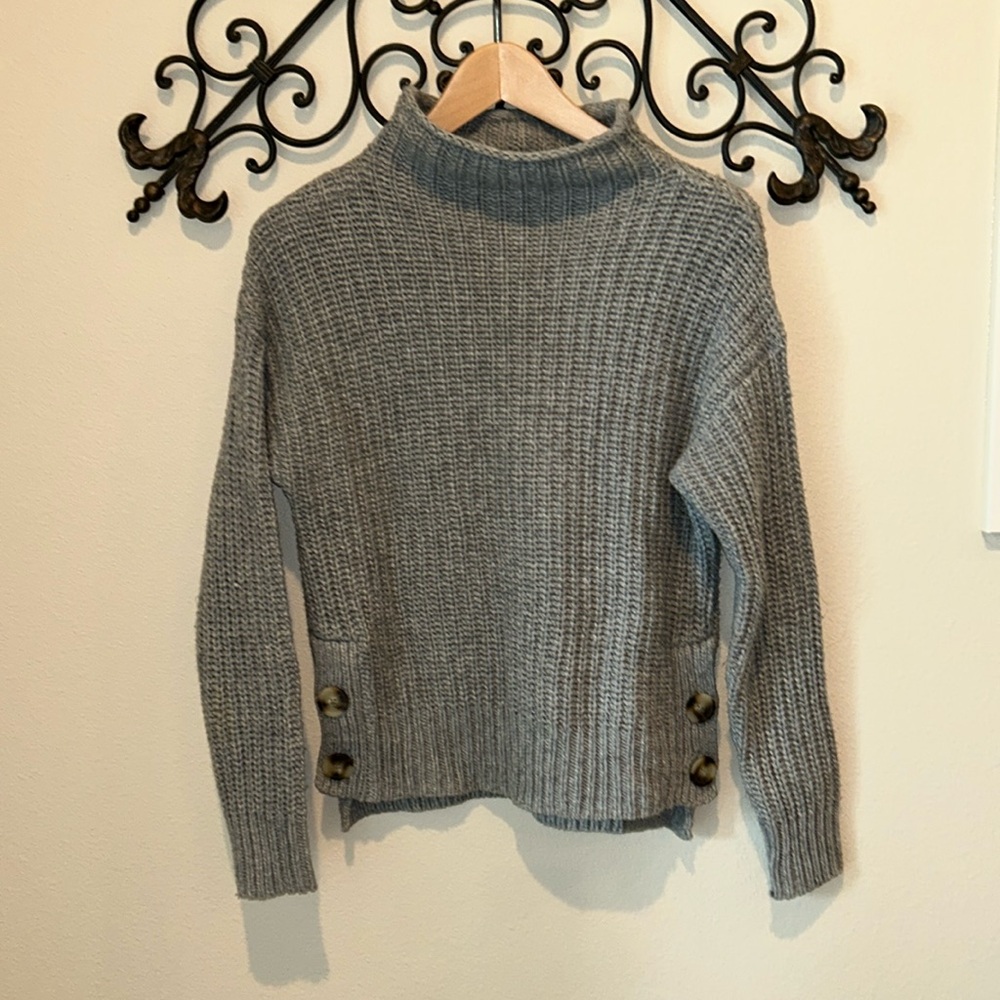 MADEWELL MOCK NECK COTTON/WOOL SWEATER SIZE XSMALL